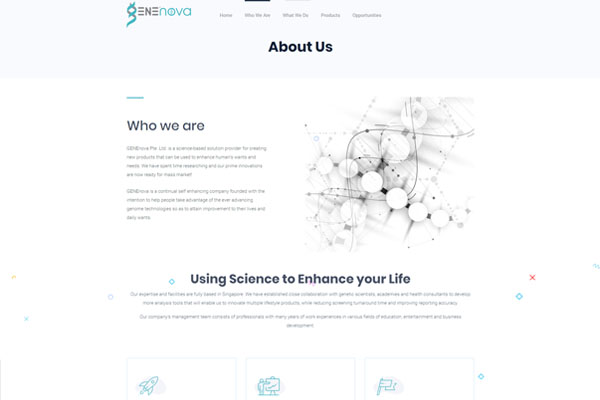 Image 02 of Genenova's website
